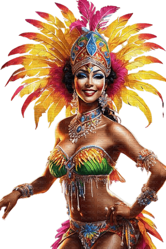 loly33 femme carnaval - Free PNG