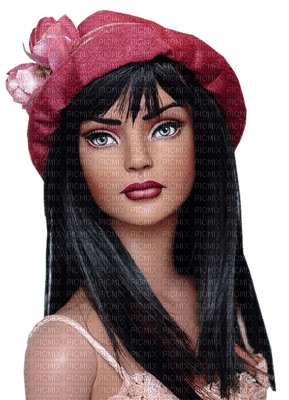 mujer con sombrero by EstrellaCristal - png ฟรี