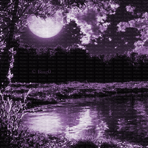 Y.A.M._Night moon fantasy background purple - Gratis geanimeerde GIF