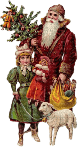 Mädchen, Santa, Lamm - nemokama png