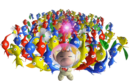 olimar and pikmin army - Free PNG