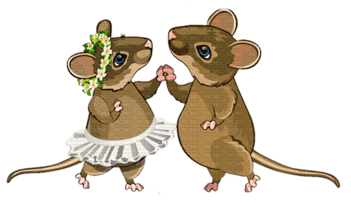 cute mouse music dance - PNG gratuit