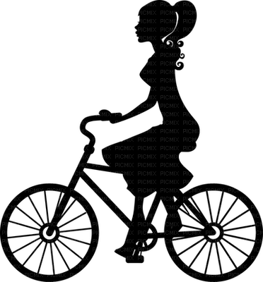 woman with bicycle bp - zdarma png