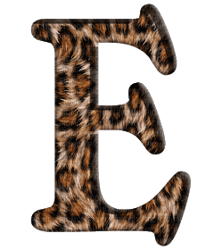 Lettre E. Leopard - PNG gratuit