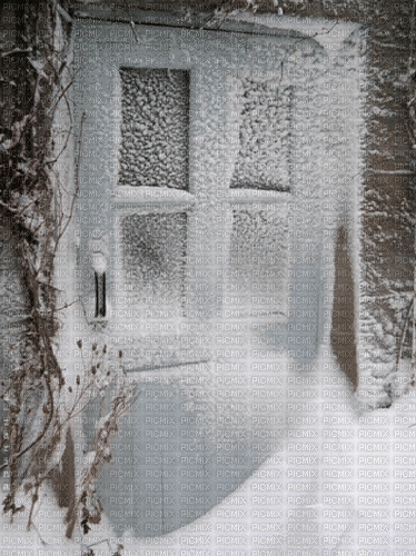 Background Winter Door - GIF animado grátis
