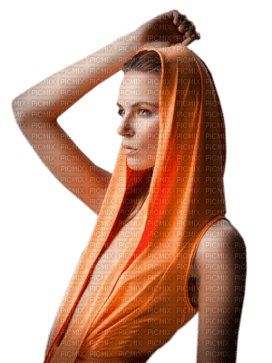 Kaz_Creations Woman Femme Orange - PNG gratuit