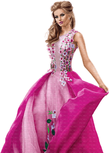 Woman in dress. Ball gown. Summer dress. Leila - Free PNG