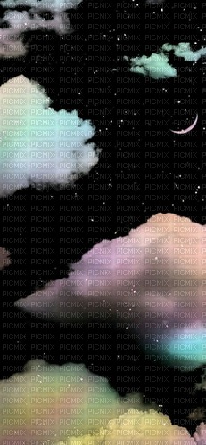 Abendhimmel-Background mit Wolken - 無料png