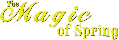 The Magic Of Spring.Text.Yellow - безплатен png