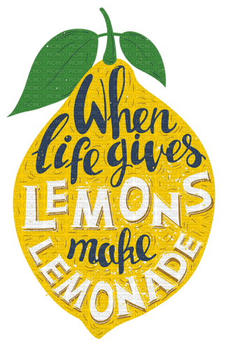 Lemon.Citron.Limón.Text.Deco.Victoriabea - kostenlos png