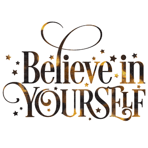 kikkapink believe text gold quote - zadarmo png