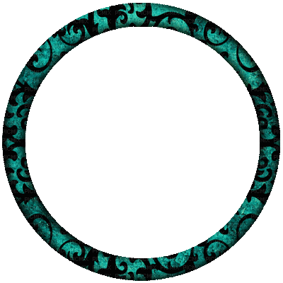 frame cadre rahmen  deco tube circle kreis effect effet green vintage - GIF animado gratis