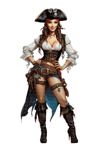 girl, frau, woman, femme, piraten, pirat - gratis png