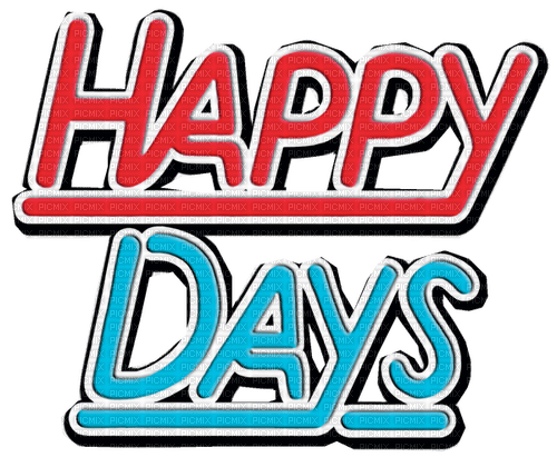 happy days - PNG gratuit