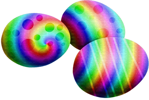 Easter.Eggs.Rainbow - png gratuito