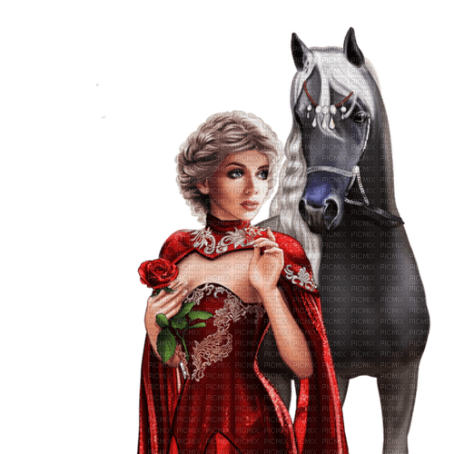 kvinna-häst--woman and horse - zdarma png
