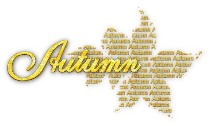soave text autumn deco yellow - 免费PNG