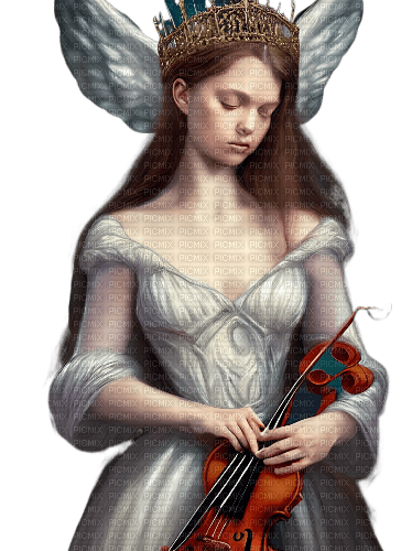 kikkapink angel girl violin - zdarma png
