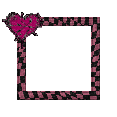 Small Pink/Black Frame - GIF animado grátis