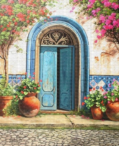 Hintergrund, Blumen, Tür, Backround - png grátis