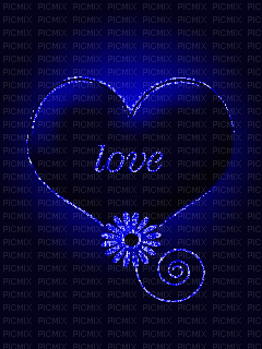 BLUE HEART, blue , heart , love , glitter , gif - PicMix