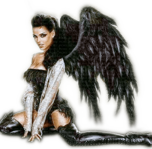 Rena Gothic Angel black Engel - nemokama png