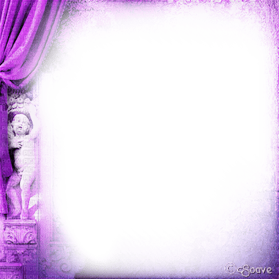 soave frame vintage gothic statue curtain purple - δωρεάν png