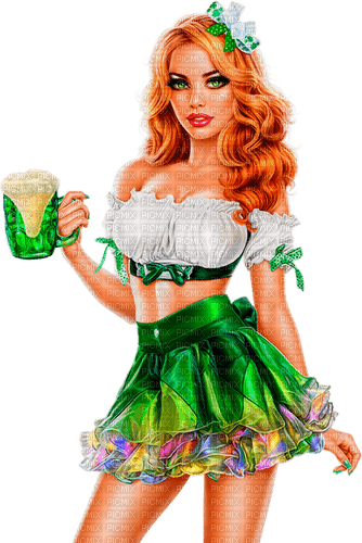 st. Patrick woman  by nataliplus - 免费PNG