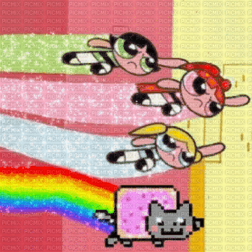 glitter nyan cat pgg - Darmowy animowany GIF