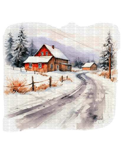 sm3 landscape winter snow road white - PNG gratuit
