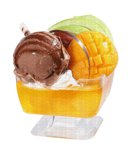 Ice cream. Dessert. Leila - GIF animé gratuit