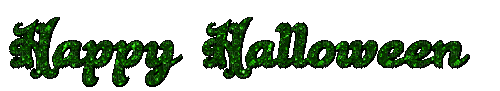 Happy Halloween.Text.Green.Animated - Free animated GIF