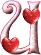 Kaz_Creations Alphabets With Heart Pink Colours Letter U - GIF animé gratuit