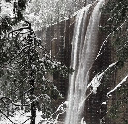 Rena Hintergrund Wasserfall grau - Animovaný GIF zadarmo