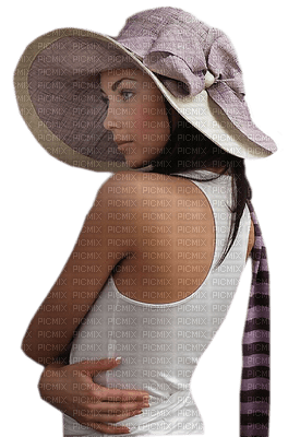 femme avec chapeau.Cheyenne63 - ücretsiz png