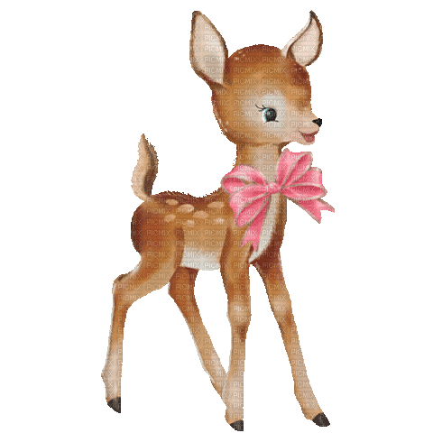 vintage christmas deer - Безплатен анимиран GIF