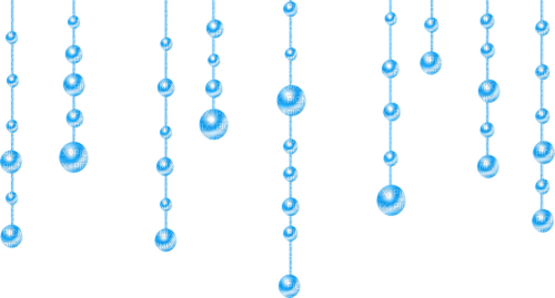 Hanging Pearls.Blue - Free PNG