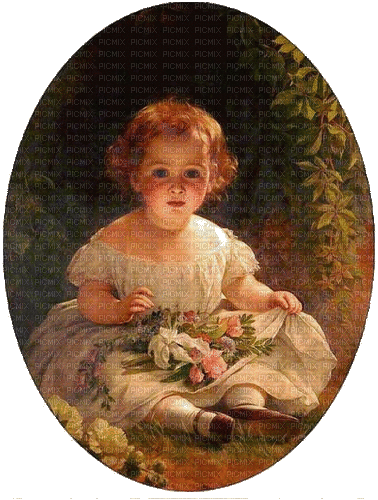 little child girl vintage summer brown - Free animated GIF