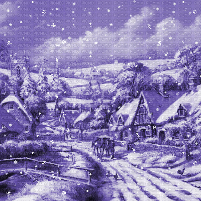 Purple Winter Background - Δωρεάν κινούμενο GIF