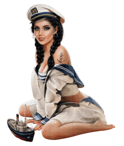 captain summer woman ship - png ฟรี
