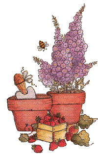 Blumen fleurs flowers Garten - Бесплатный анимированный гифка
