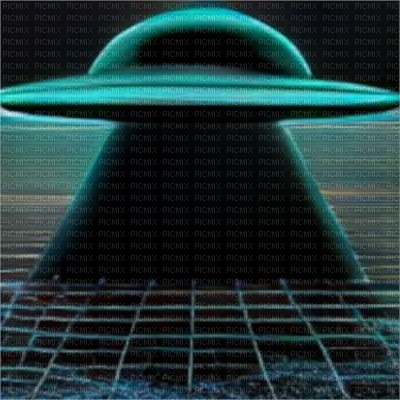 Vaporwave UFO Background - бесплатно png