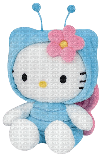 Peluche hello kitty doudou cuddly toy butterfly - gratis png