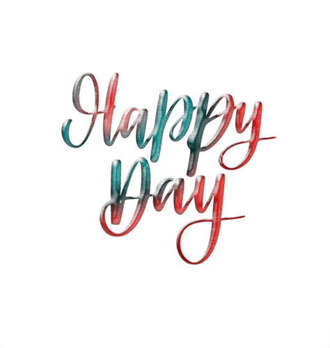 happy day dolceluna pink teal text - png gratuito