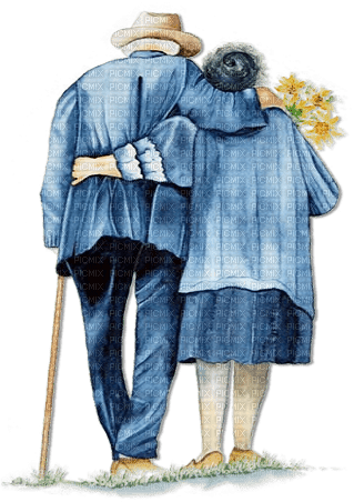 soave couple autumn old vintage man woman - zdarma png