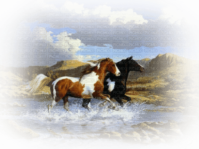 Kaz_Creations Paysage Scenery Horses Horse - ilmainen png