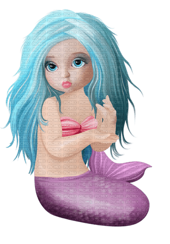 Una niña sirena - Free PNG