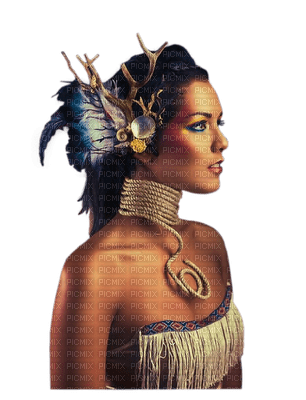 American Indian woman bp - nemokama png