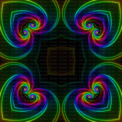 fractal fractale fraktal abstrakt abstrait  abstract effet  effect effekt animation gif anime animated fond background hintergrund  colored bunt coloré - GIF เคลื่อนไหวฟรี