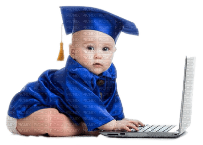 bebe portable baby study on pc - PNG gratuit